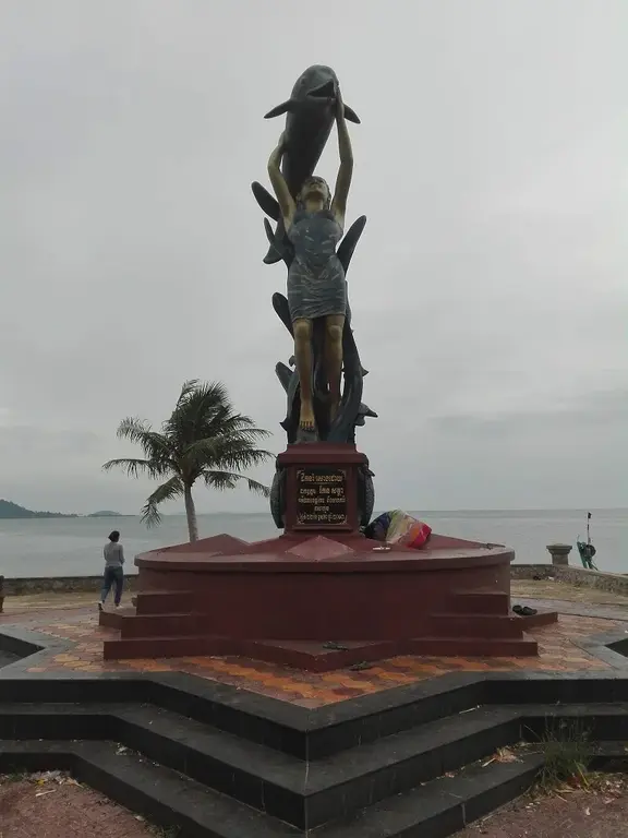 Dolphin statue